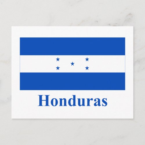 Honduras Flag with Name Postcard