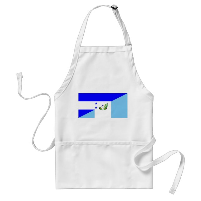 honduras guatemala country half flag symbol adult apron (Front)