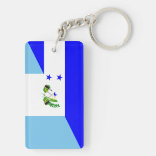 honduras guatemala country half flag symbol keychain