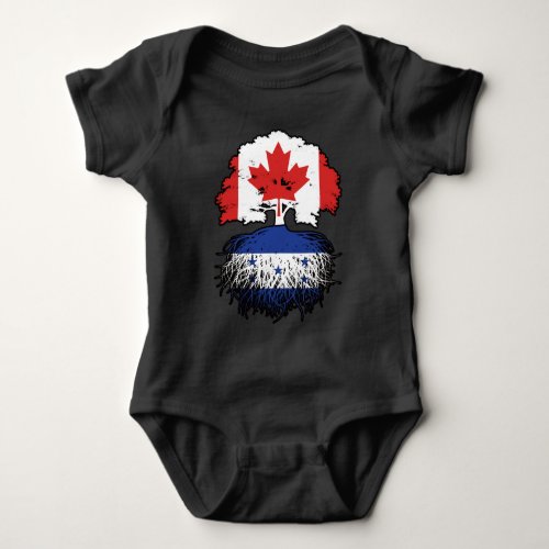 Honduras Honduran Canadian Canada Tree Roots Flag Baby Bodysuit