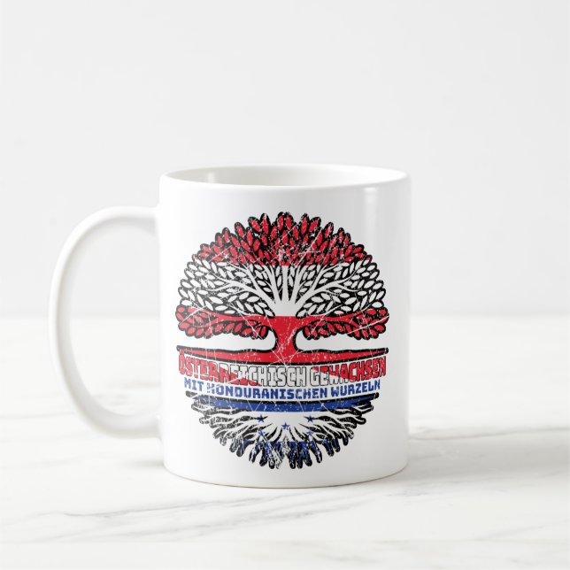 Honduras Honduranisch Österreichisch Österreich Coffee Mug (Left)