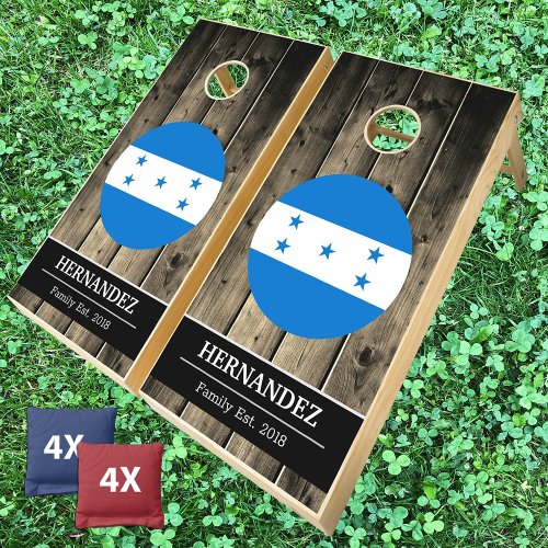 Honduras  Honduras Flag Rustic Wood  Family Cornhole Set