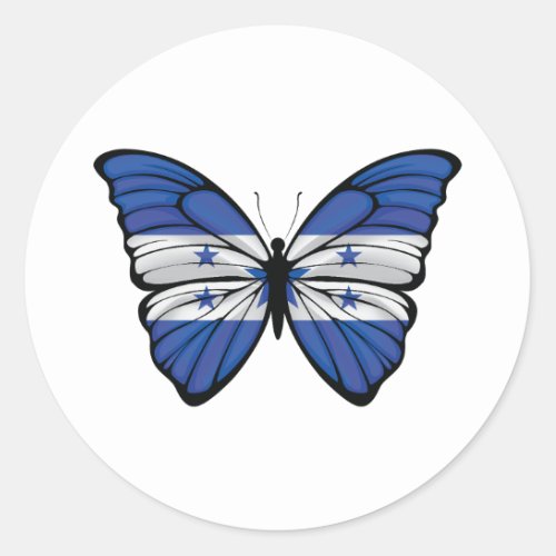 Honduras Hypolimnas Butterfly Classic Round Sticker