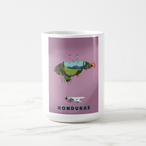 Honduras Illustrated map travel poster Magic Mug