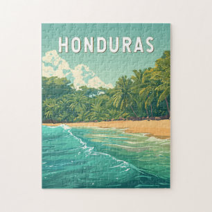 Honduras Illustration Travel Art Vintage Jigsaw Puzzle