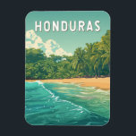 Honduras Illustration Travel Art Vintage Magnet<br><div class="desc">Honduras retro vector travel design. Whether diving in Roatán or exploring the Mayan ruins of Copán,  Honduras offers a perfect blend of adventure,  history,  and natural beauty.</div>