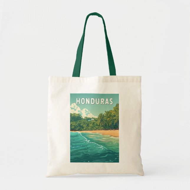Honduras Illustration Travel Art Vintage Tote Bag (Front)