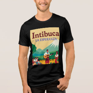 Honduras INTIBUCA Retro poster Tri-Blend Shirt