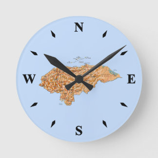 Honduras Map Clock