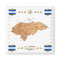 Honduras Map + Flags Magnet