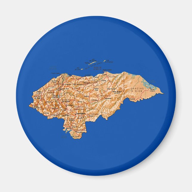 Honduras Map Magnet (Front)