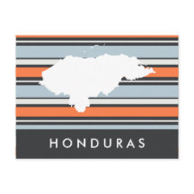 Honduras Map: Modern Stripes