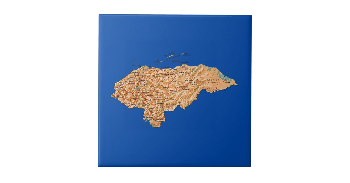 Honduras Map Tile Zazzle