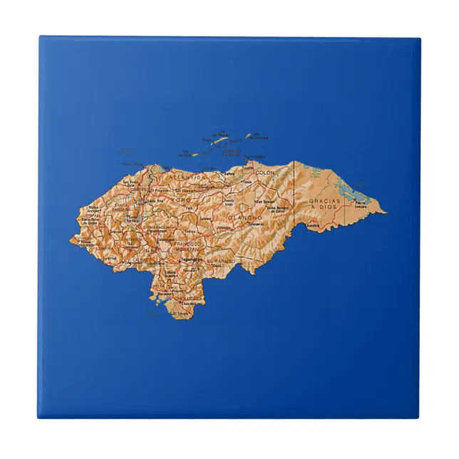 Honduras Map Tile Zazzle