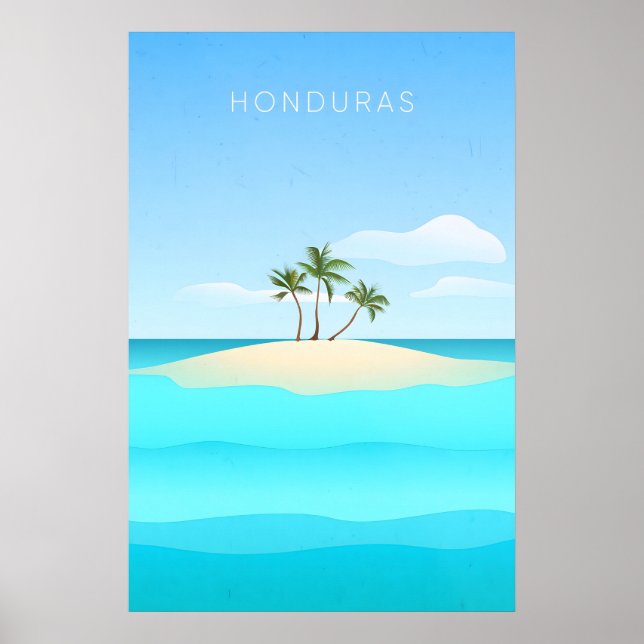 Honduras Minimal Travel Poster (Front)