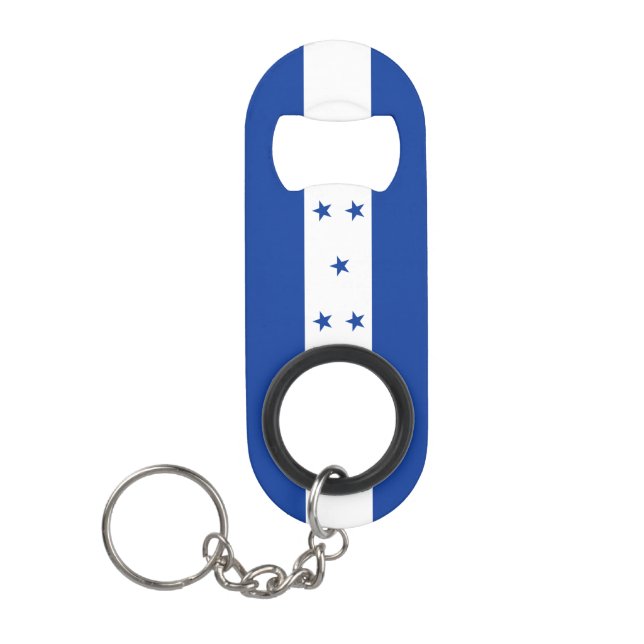 Honduras National Pride Patriotic Keychain Bottle Opener (Front)