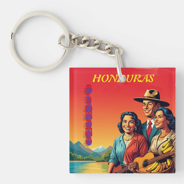  Honduras OLANCHO Retro poster Keychain (Front)