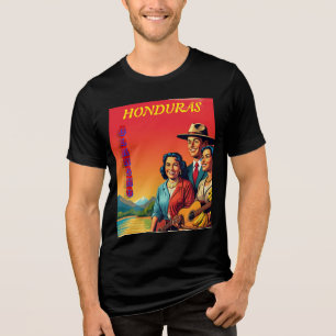 Honduras OLANCHO Retro poster Tri-Blend Shirt