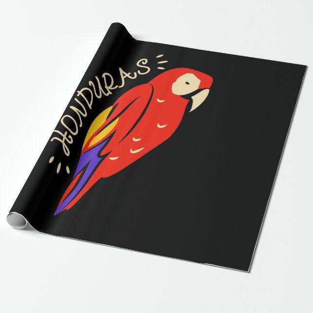 Honduras Parrot Wrapping Paper (Unrolled)