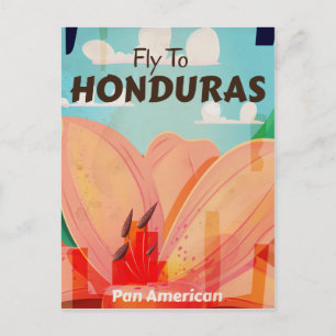 Honduras Retro Vintage vacation Poster Postcard