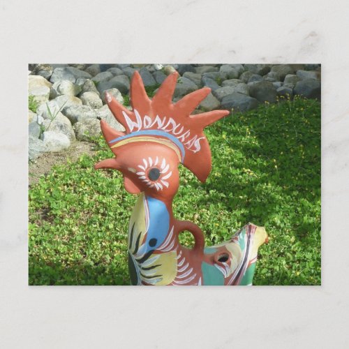 honduras rooster postcard