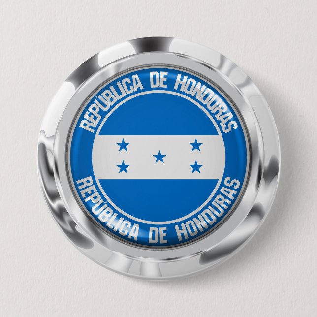 Honduras Round Emblem Button (Front)