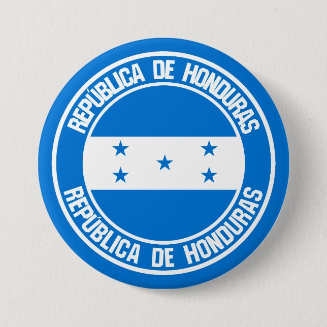 Honduras Round Emblem Button (Front)