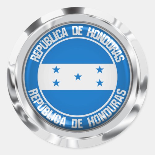 Honduras Round Emblem Classic Round Sticker