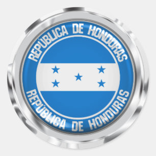 Honduras Round Emblem Classic Round Sticker
