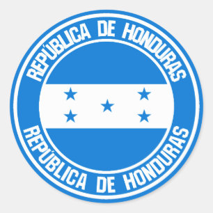 Honduras Round Emblem Classic Round Sticker