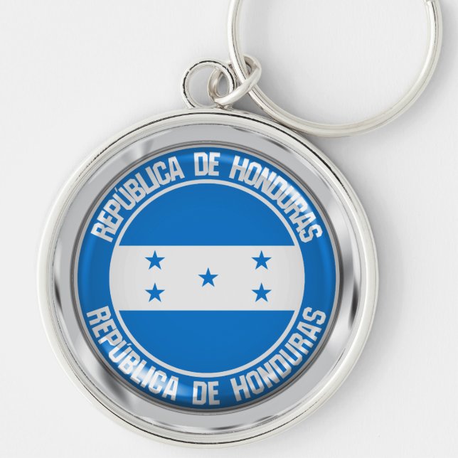 Honduras Round Emblem Keychain (Front)