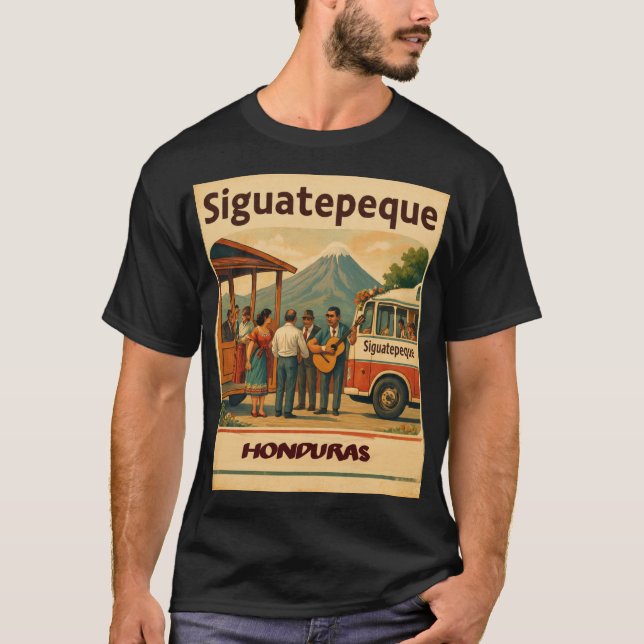  Honduras SIGUATEPEQUE Retro poster T-Shirt (Front)
