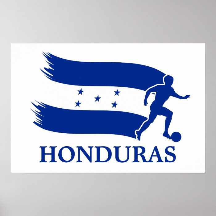 Honduras Soccer Flag Print