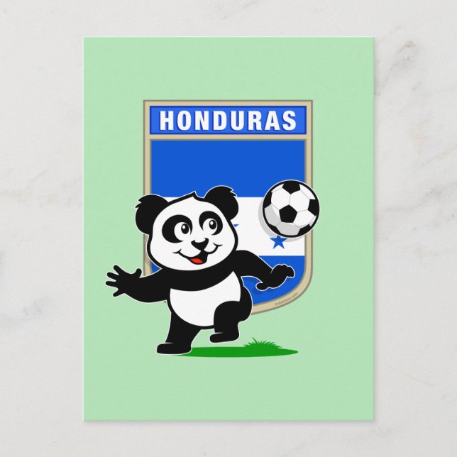Honduras Soccer Panda Postcard (Front)