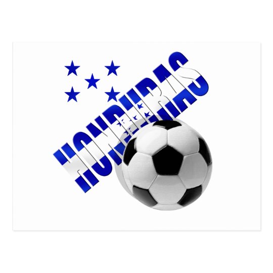 Honduras soccer stars football ball artwork design postcard