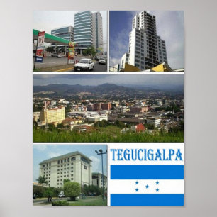 Honduras - Tegugigalpa Mosaic - Poster