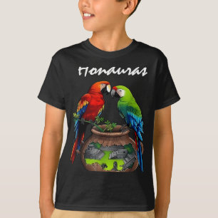 Honduras Trip Scarlet Macaw Honduras Family Vacati T-Shirt