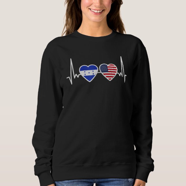 Honduras Usa Friendship Roots Honduran American Fl Sweatshirt (Front)