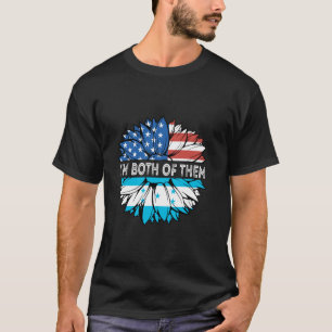 Honduras USA I'm Both Of Them Sunflower Honduran R T-Shirt