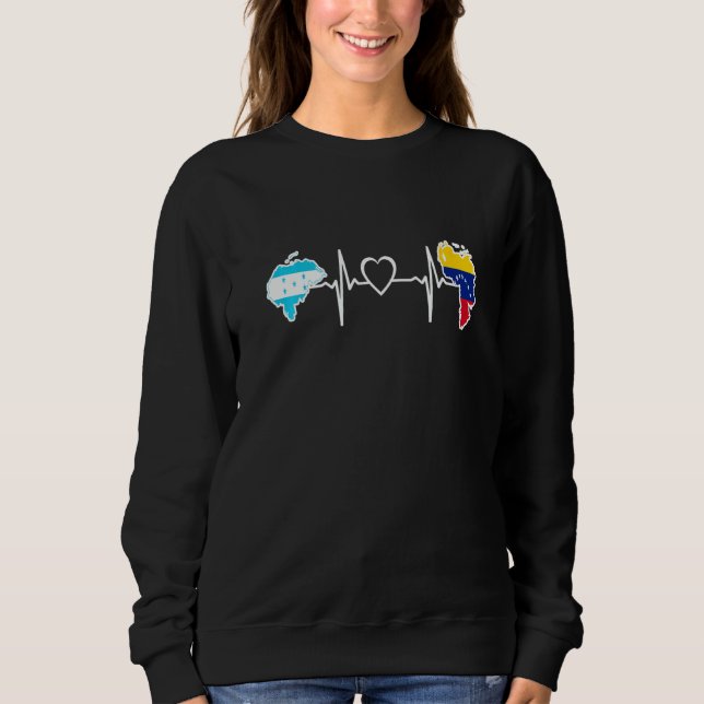 Honduras Venezuela Flag Honduran Venezuelan Heartb Sweatshirt (Front)