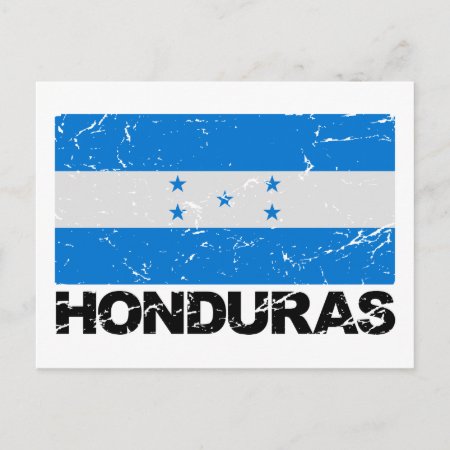 Honduras Vintage Flag Postcard