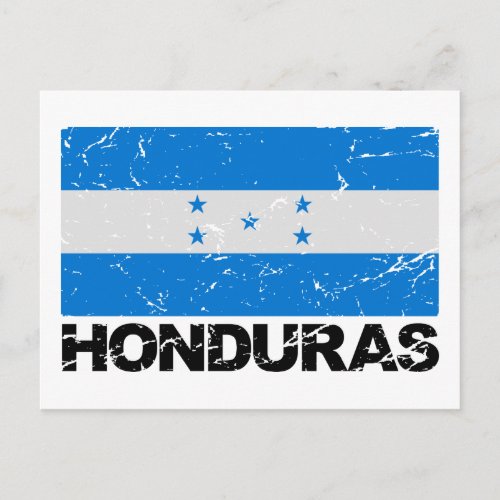 Honduras Vintage Flag Postcard