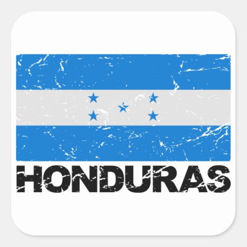 Honduras Vintage Flag Square Sticker