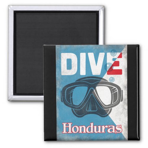 Honduras Vintage Scuba Diving Mask Magnet