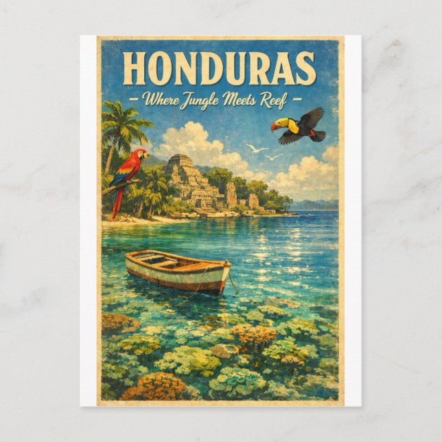 HONDURAS – Where Jungle Meets Reef Postcard (Front)