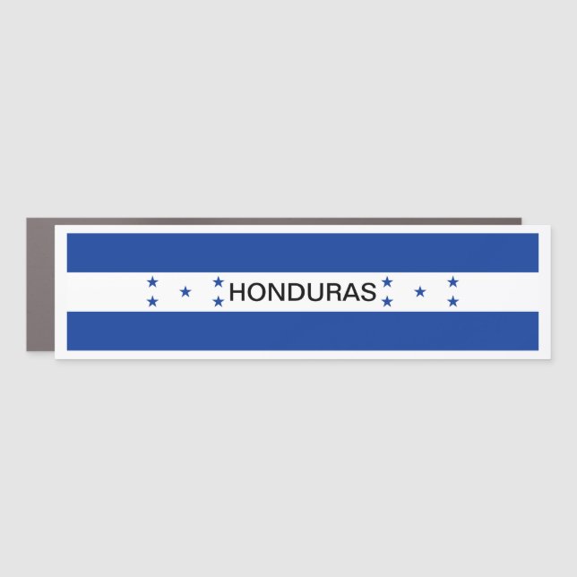 Honduras White and Blue Flag with Stars Car Magnet (Front)