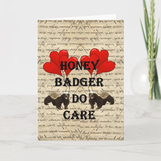 Hone badger do care holiday card (Front)