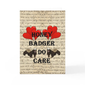 Hone badger do care holiday card