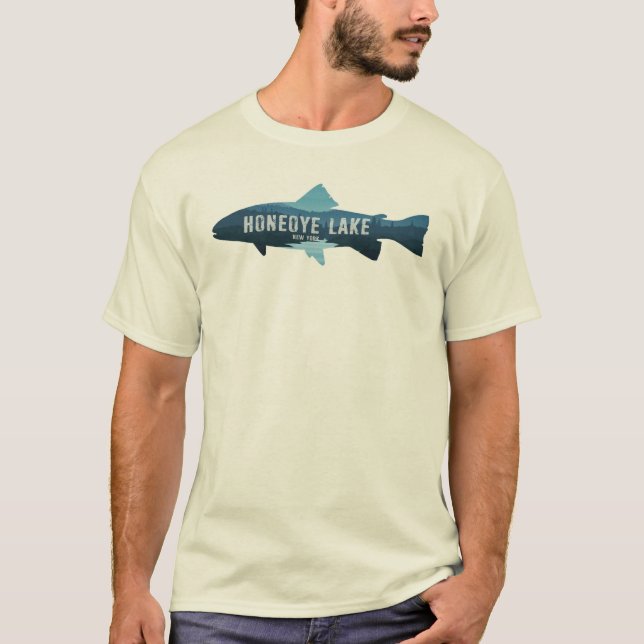 Honeoye Lake New York Fish T-Shirt (Front)