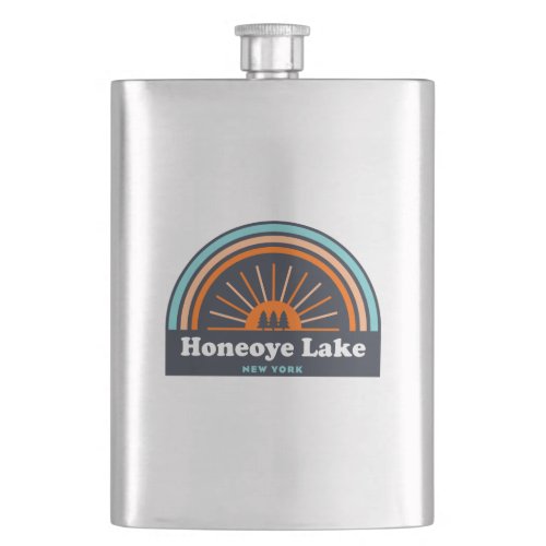 Honeoye Lake New York Rainbow Flask